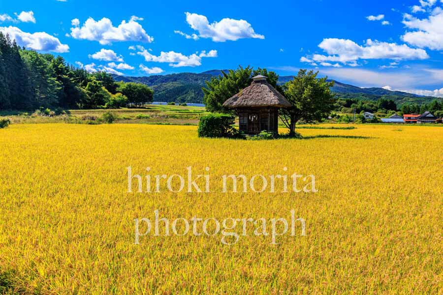 岩手県　荒神神社　遠野の茅葺き屋根